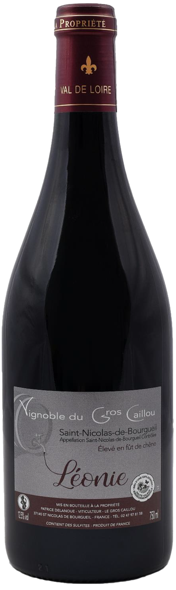 bouteille de vin rouge cuvée léonie saint nicolas de bourgueil